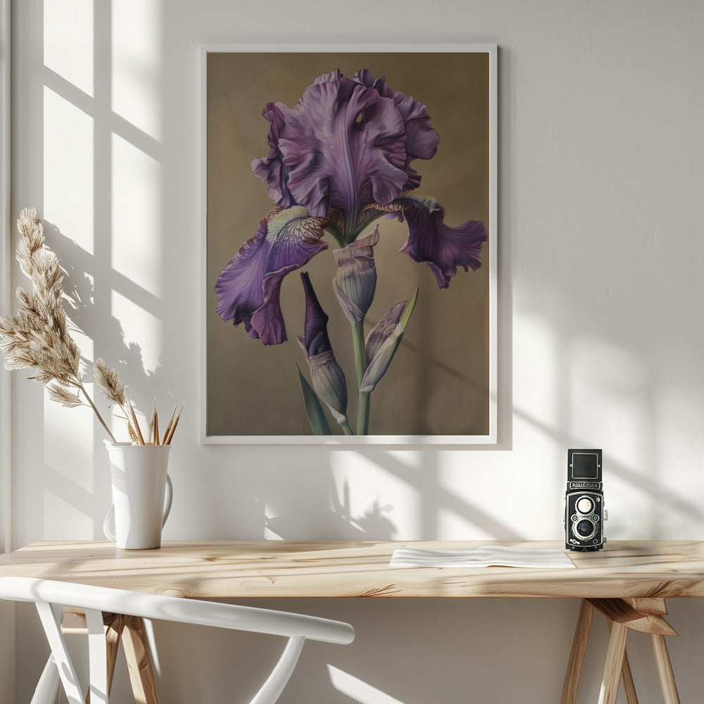Wall art Iris Fl 106 36X48inch Gallery Wrapped (Ready to Hang)
