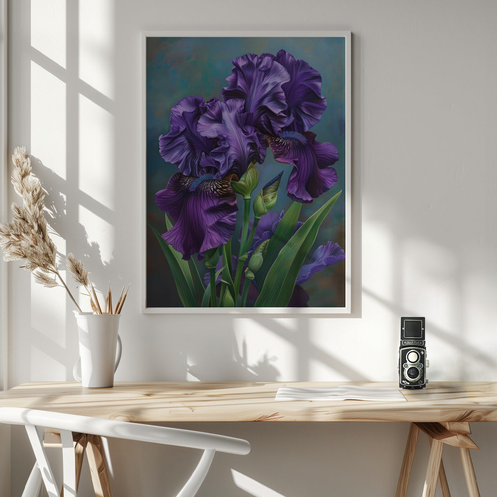 Wall art Iris Fl 8 36X48inch Gallery Wrapped (Ready to Hang)