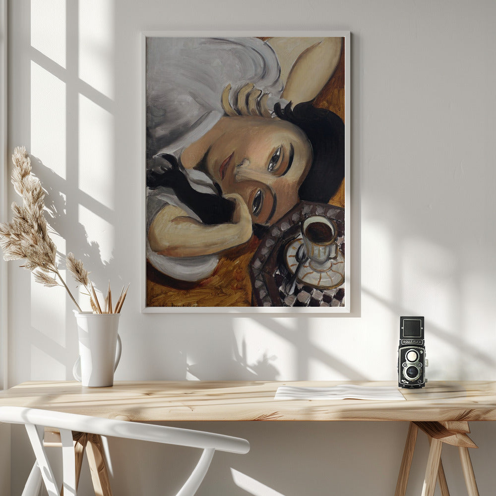 Wall art Lorette Con Una Tazza Di Caffe 1916