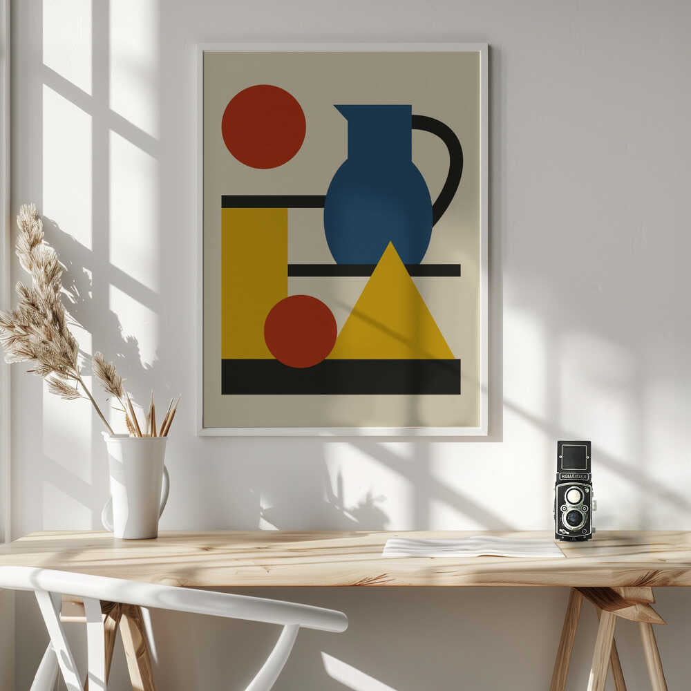 Wall art Geometric Shapes and Pitcher