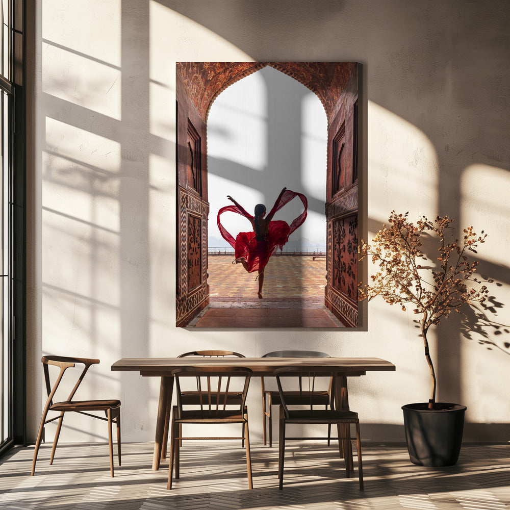 Wall art Taj Mahal's Heart Canvas Print