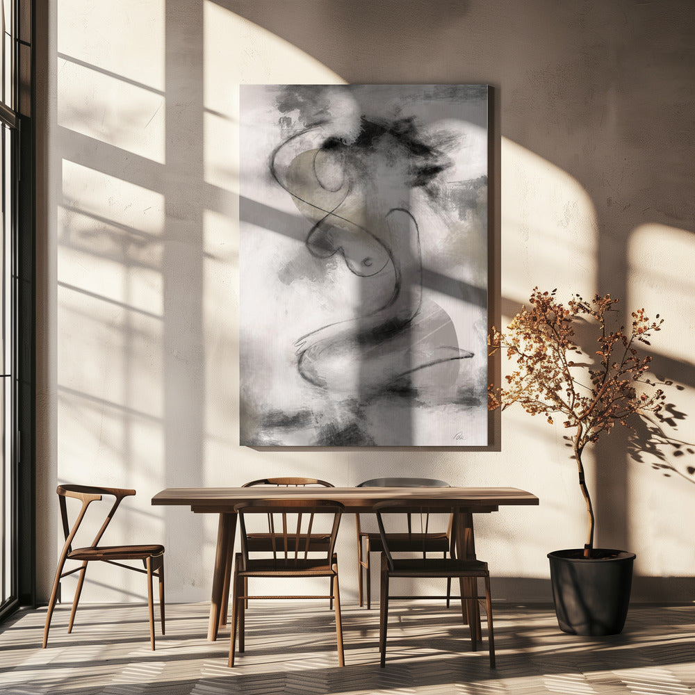 Resting Wall Artwork In White Floating Frame