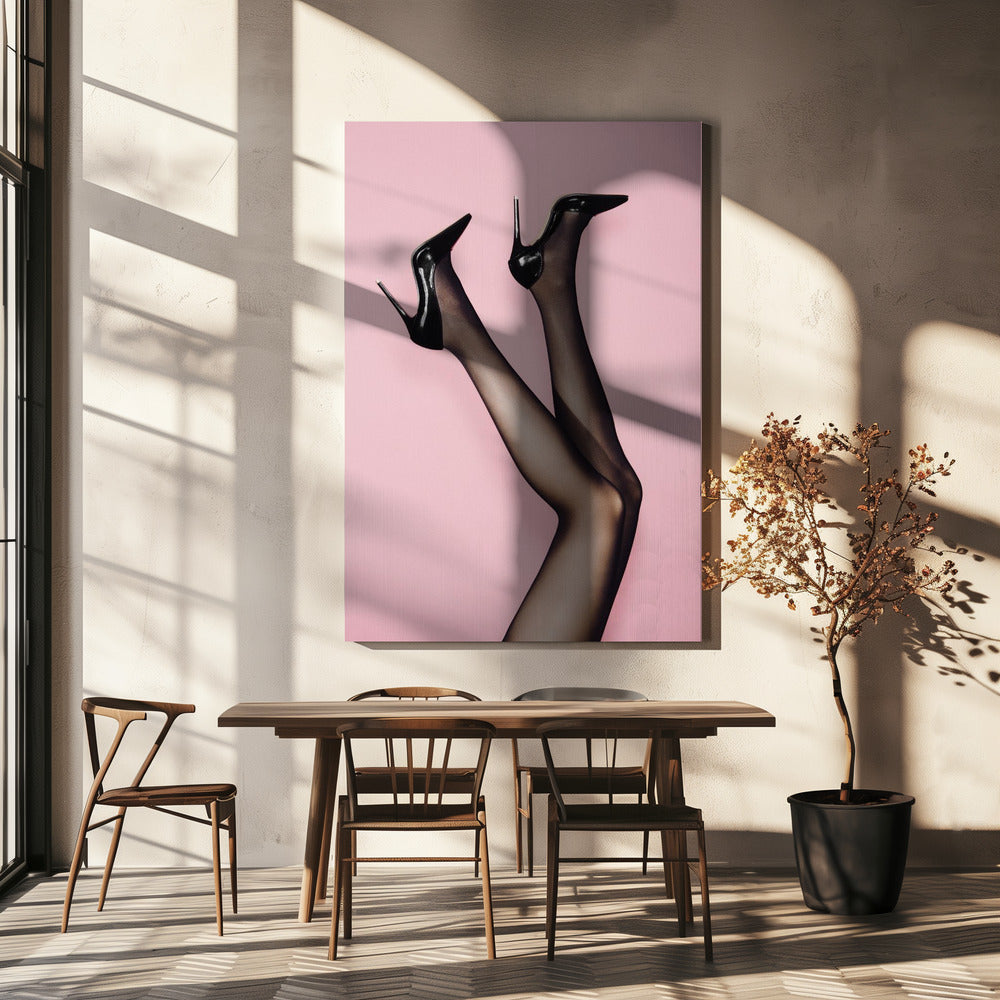 Kick up Your Heels #02 Wall Artwork In White Floating Frame