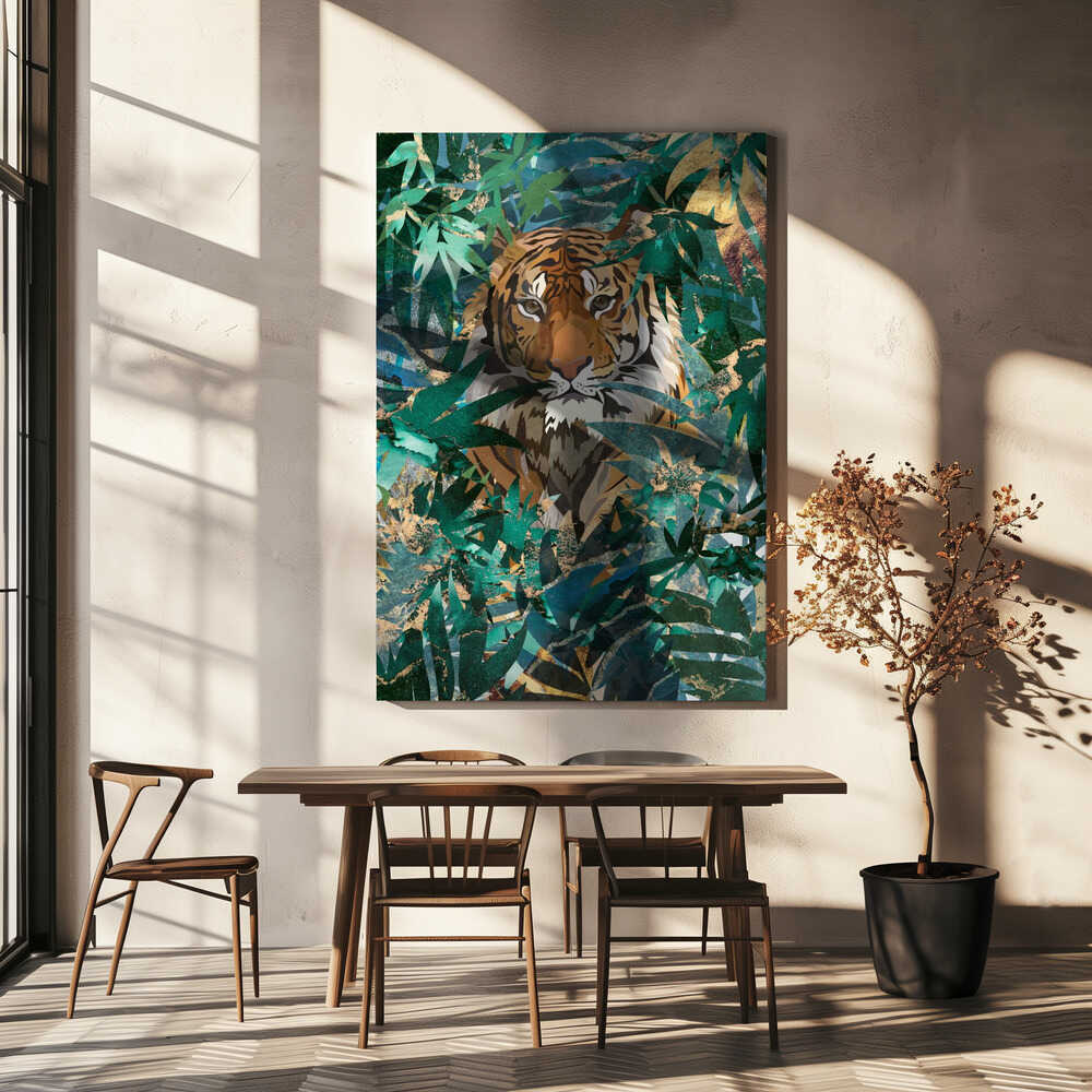 Wall art Tiger in the jungle 2