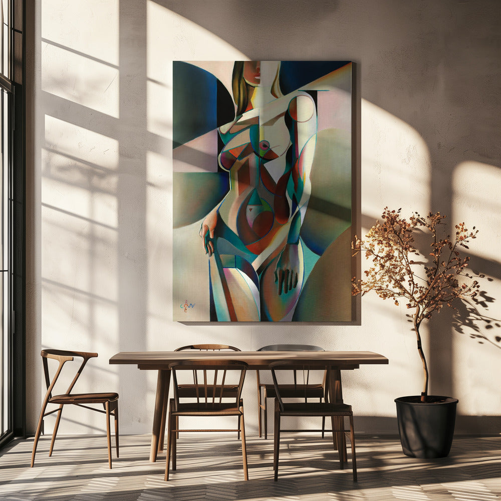 Neo Deco - 04-07-23 Wall Artwork In White Floating Frame