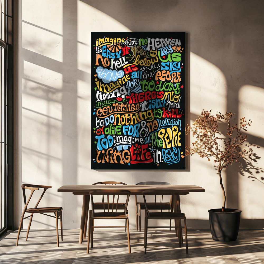Imagine Wall Artwork In Black Floating Frame