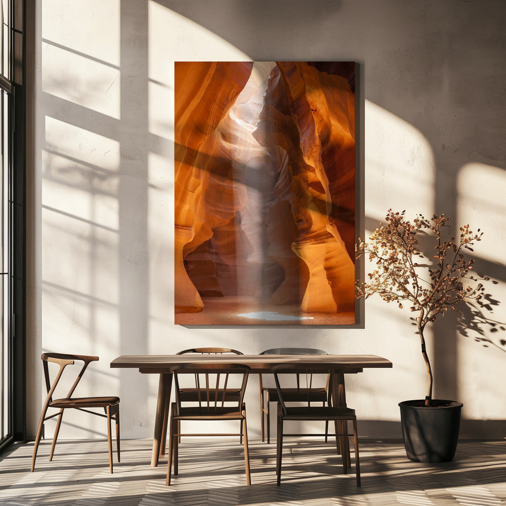 Landscape Photography Canvas Print-wall-art-antelope-canyon-unique-lightbeam-24X36