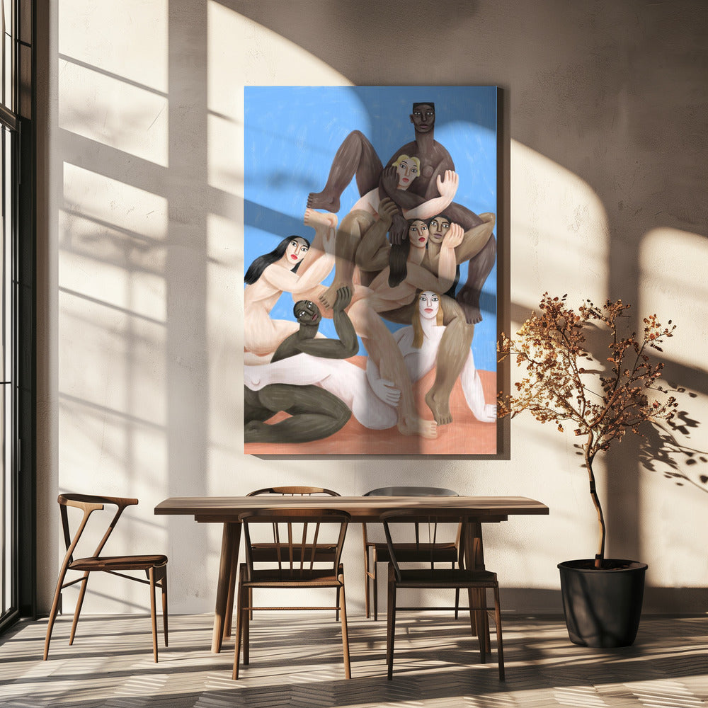 Pagan Heaven Wall Artwork In White Floating Frame