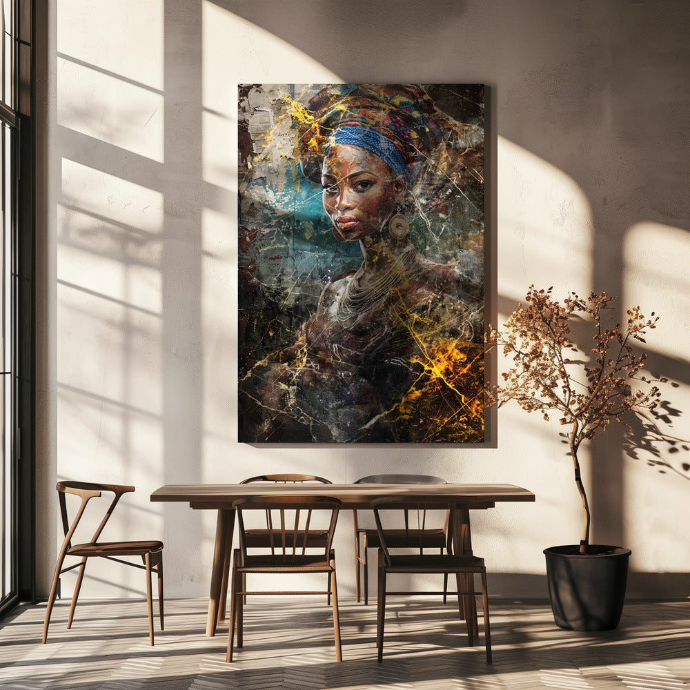Abstract Art Canvas Print-wall-art-african-art-illustration-wallart-067-36X48