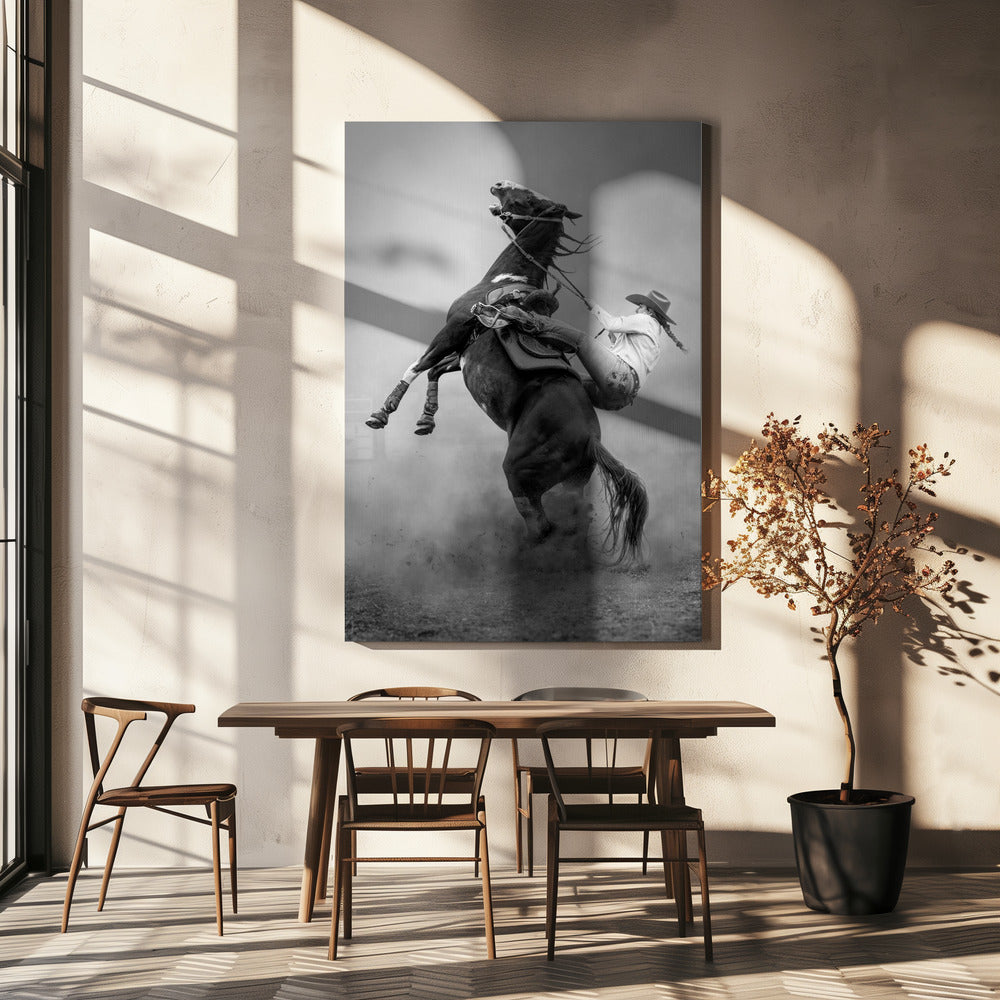 Startled Wall Artwork In White Floating Frame