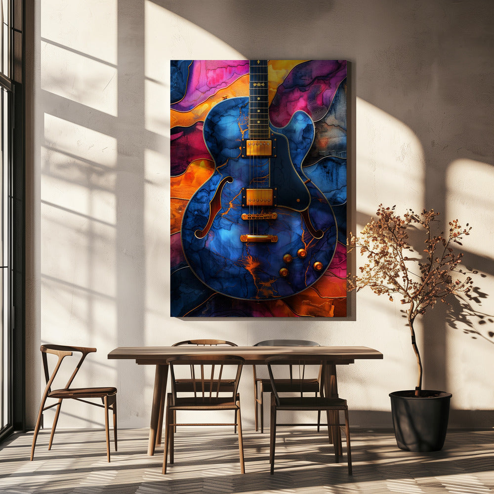 Music Guitar 7 Wall Artwork Gallery Wrapped (Ready to Hang)
