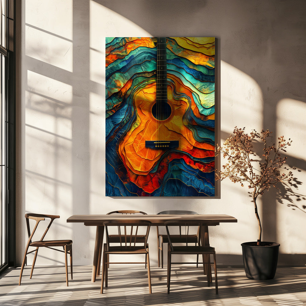 Music Guitar 8 Wall Artwork Gallery Wrapped (Ready to Hang)
