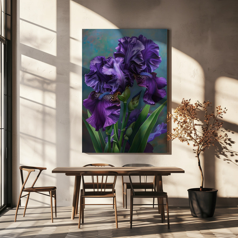 Wall art Iris Fl 7 24X36inch Gallery Wrapped (Ready to Hang)
