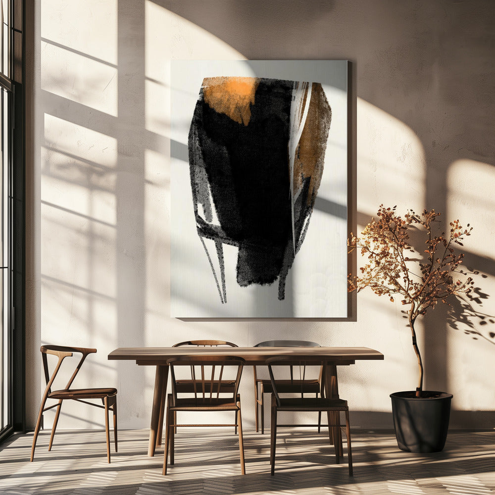 Wall art Black Figure On Neutral Background 2