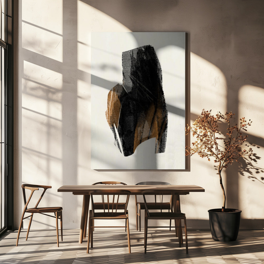 Wall art Black Figure On Neutral Background 4