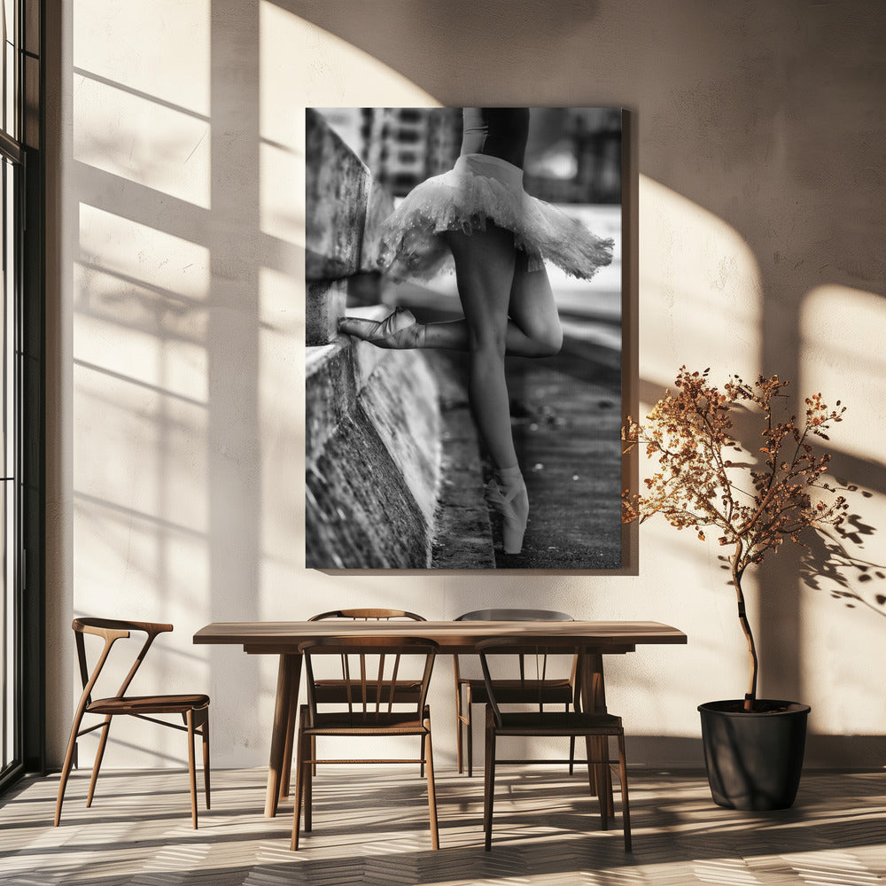 Dancer Wall Artwork In White Floating Frame
