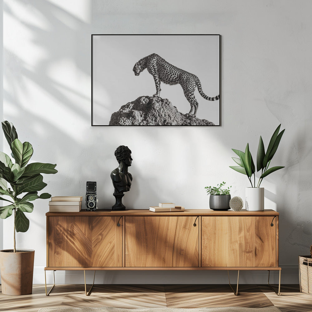the hunter Wall Artwork In White Floating Frame