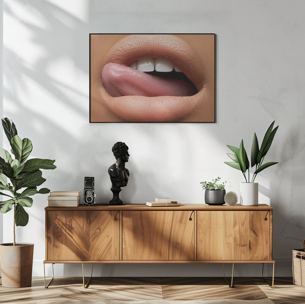 Macro beauty Wall Artwork In White Floating Frame