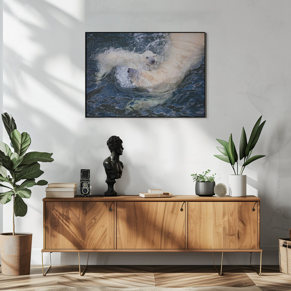 Wall art HER CUTENESS, swimming with mum