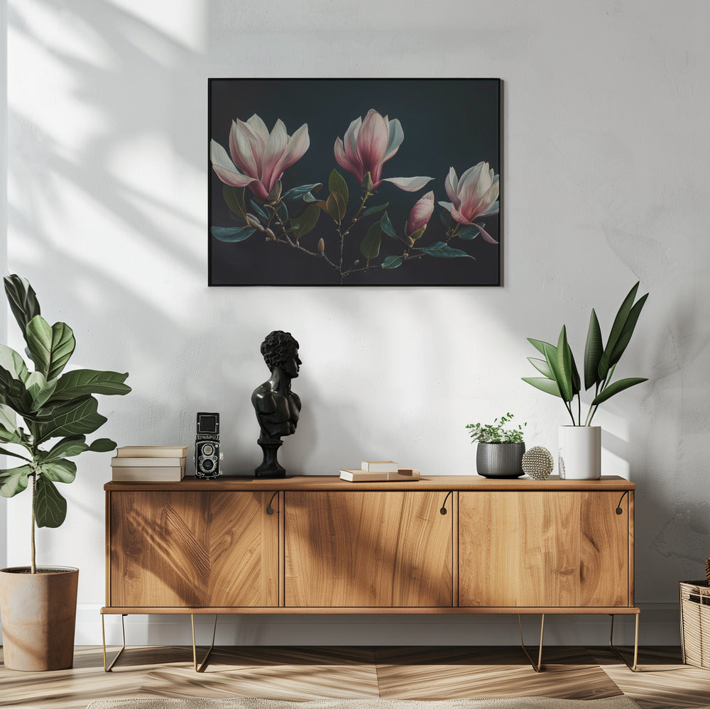 Wall art Lovely Magnolias 30 48X36inch Gallery Wrapped (Ready to Hang)