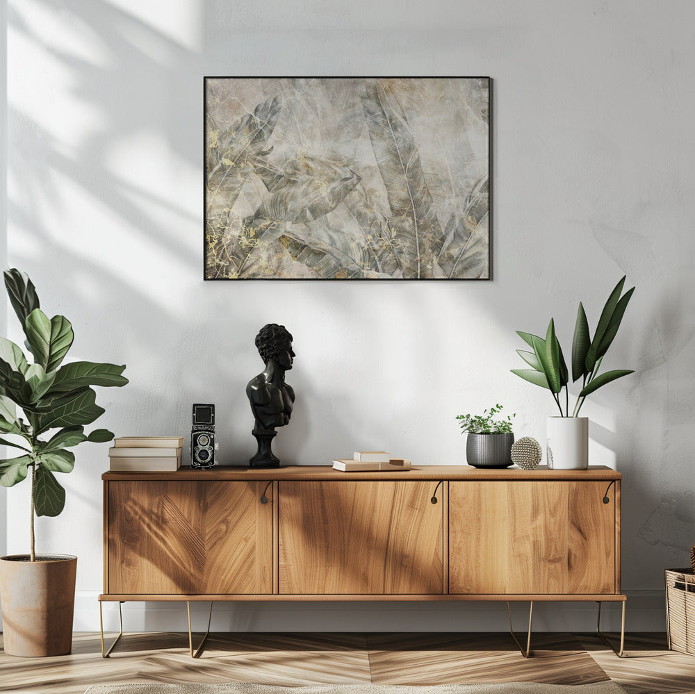 Abstract Art Canvas Print-wall-art-jungle-leaves-art-illustration-wallart-10-48X36