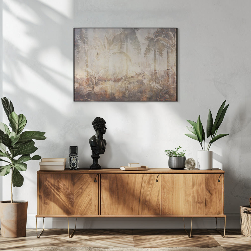 Abstract Art Canvas Print-wall-art-jungle-leaves-art-illustration-wallart-45-48X36