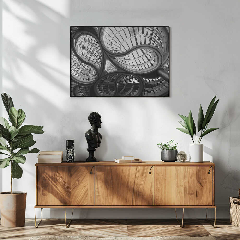 Wall art geometric entrance
