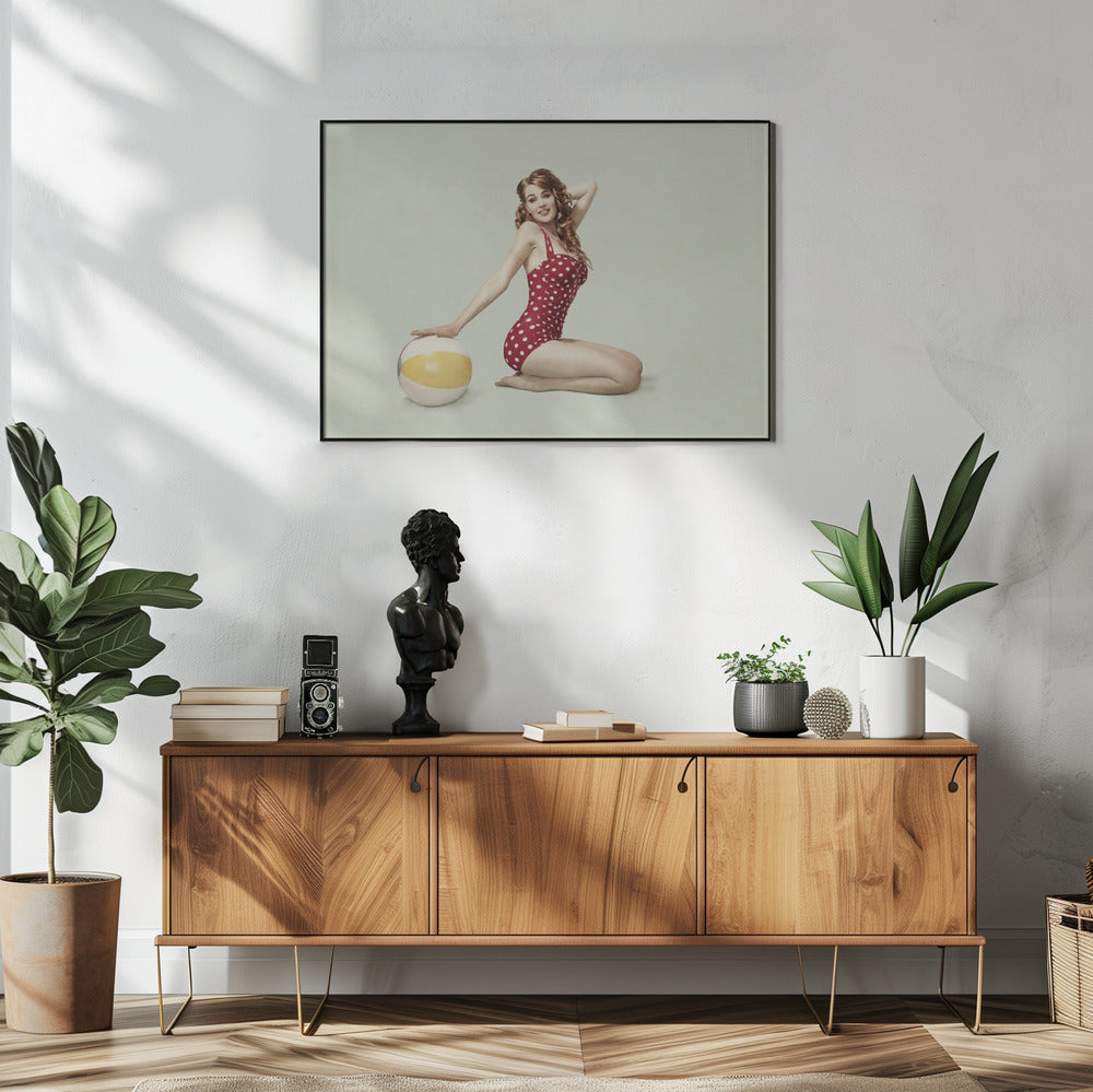 Beach Pin up Wall Artwork In White Floating Frame