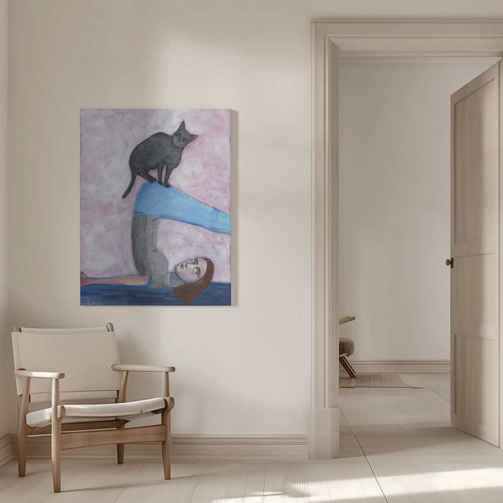 Yoga with my Cat Wall Artwork 0