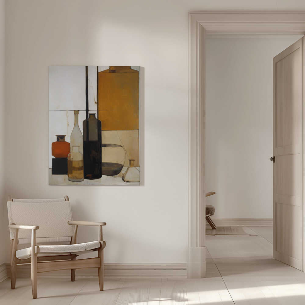 Shapes of Stillness – abstract wall art, interior display view