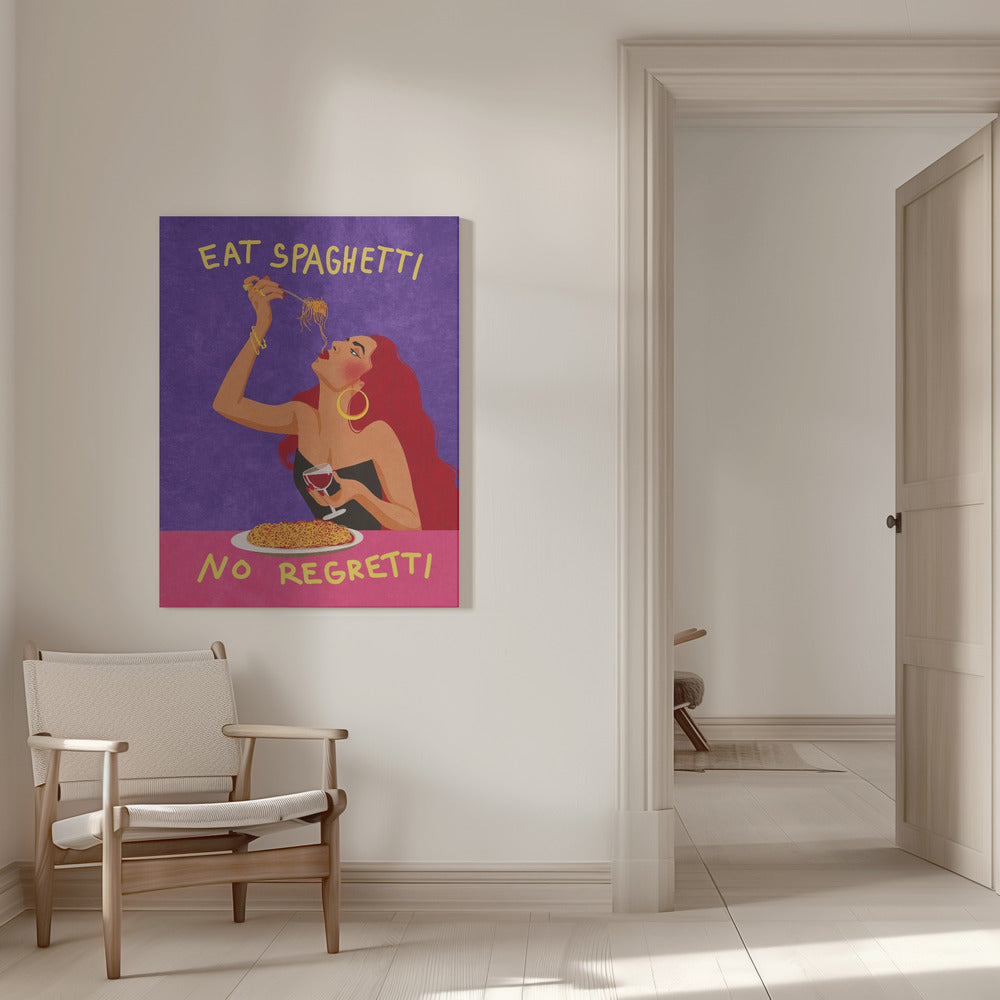 Eat spaghetti no regretti Wall Artwork 0