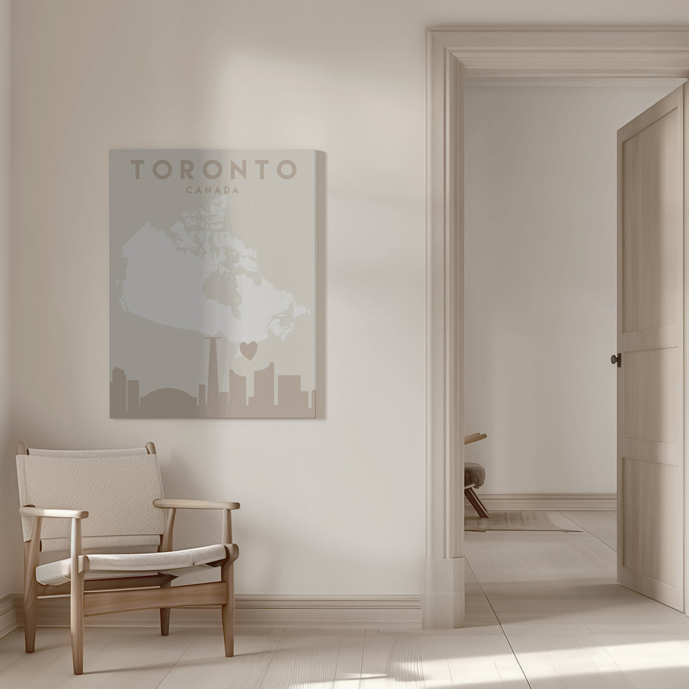 Wall art City Heart Maps 89 Canvas Wall Art