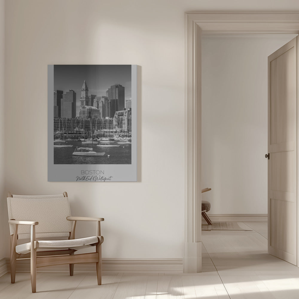 Wall Art BOSTON Skyline North End & Waterfront