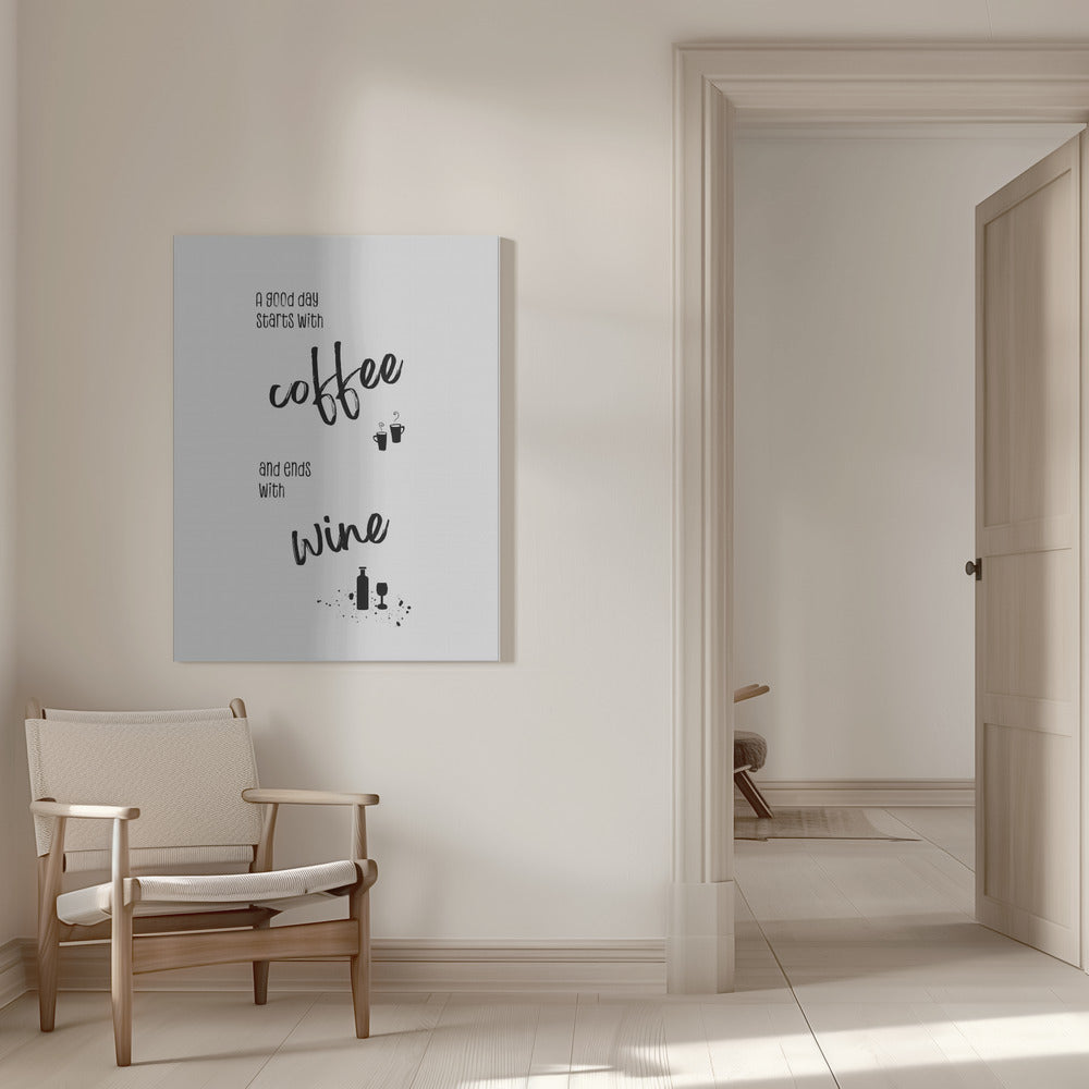 Landscape Photography Canvas Print-wall-art-a-good-day-starts-with-coffee-and-ends-with-wine-