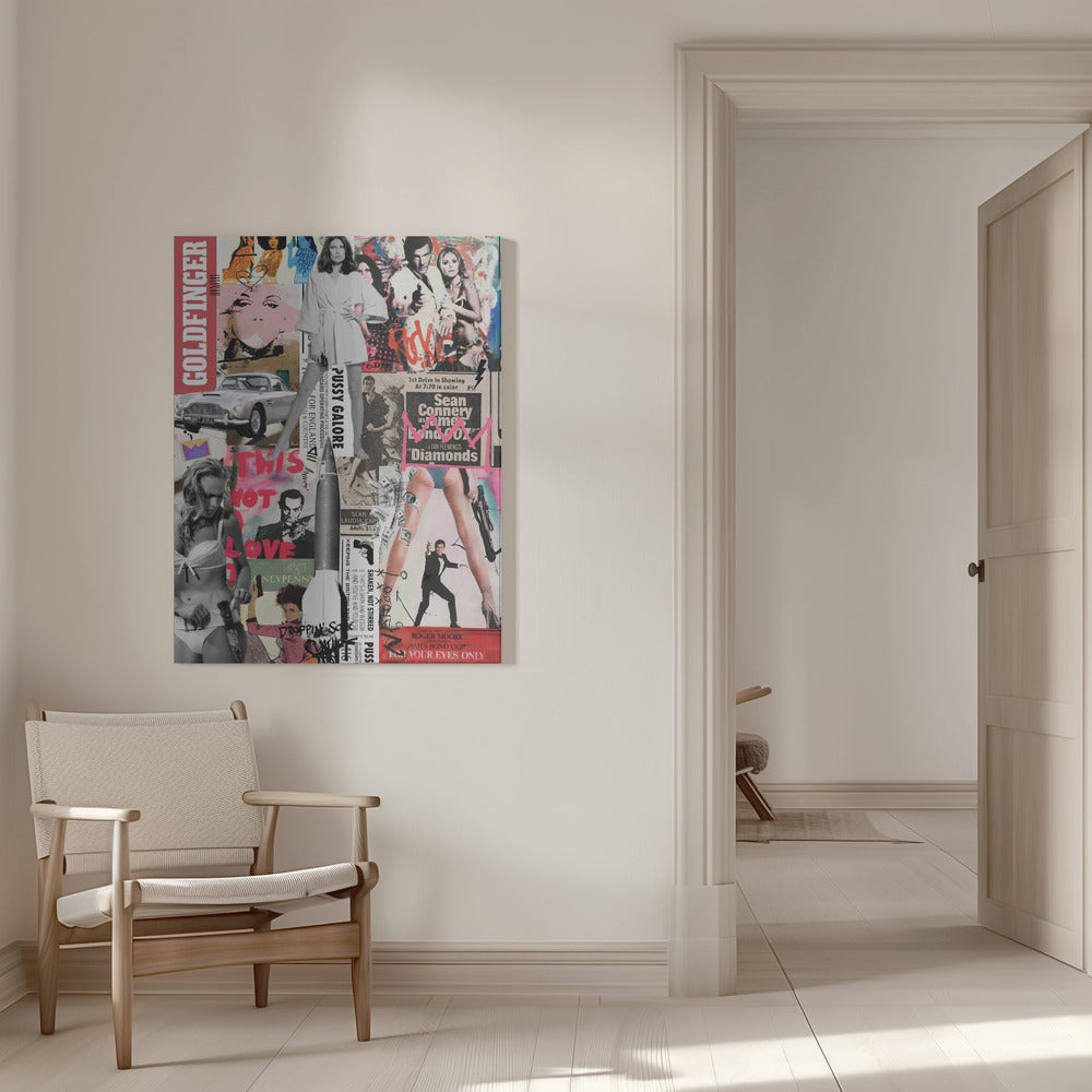 Wall art The Name's Bond 36X48inch Gallery Wrapped (Ready to Hang)