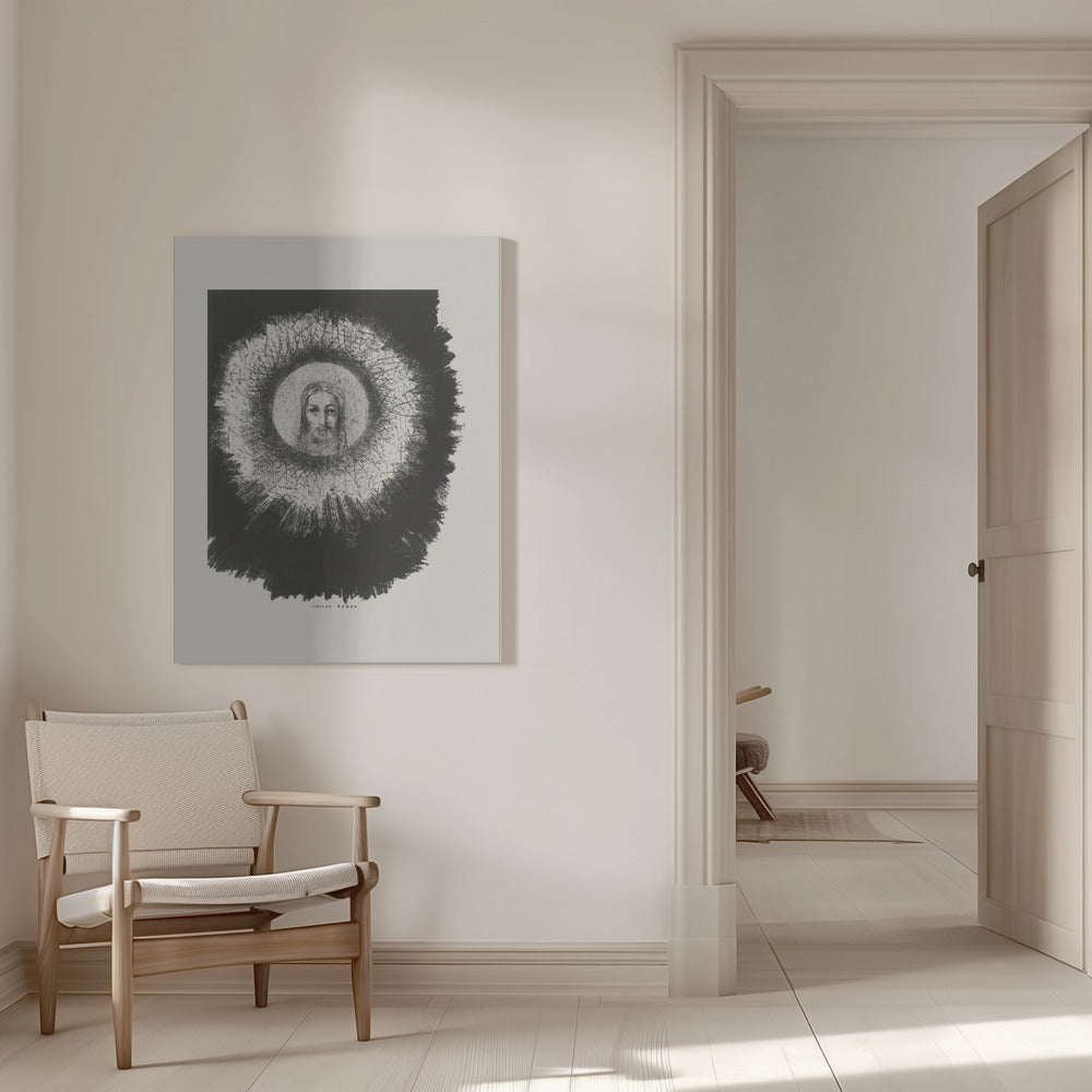 Abstract Art Canvas Print-wall-art-and-the-face-of-christ-shone-in-the-disk-of-the-sun-