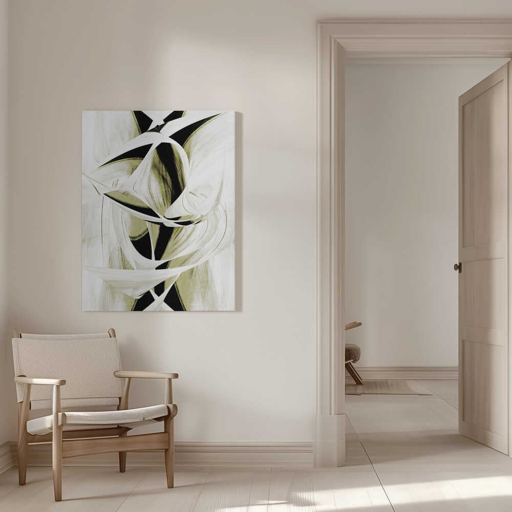 Wall art Intertwined Shapes And Monochromatic Tones