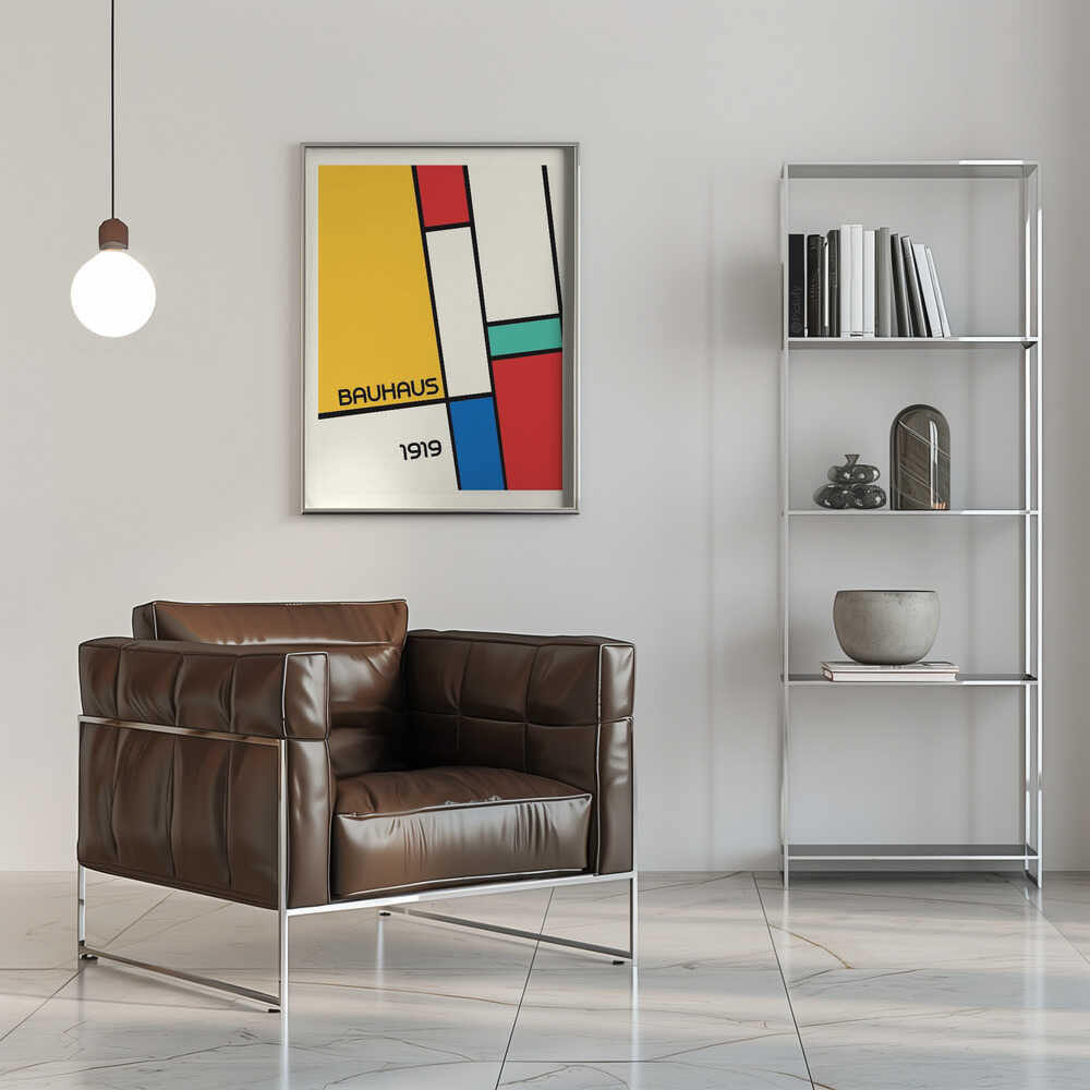 Wall art Bauhaus Geometric Design Retro
