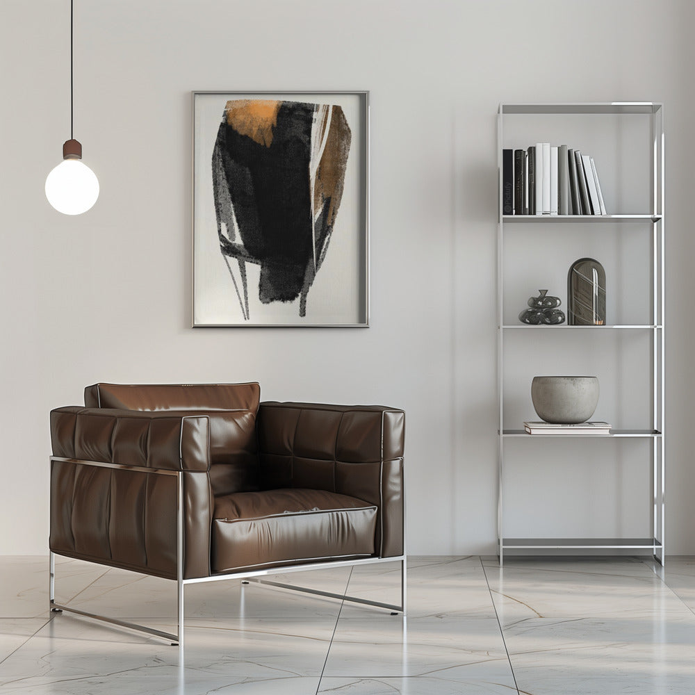 Wall art Black Figure On Neutral Background 2