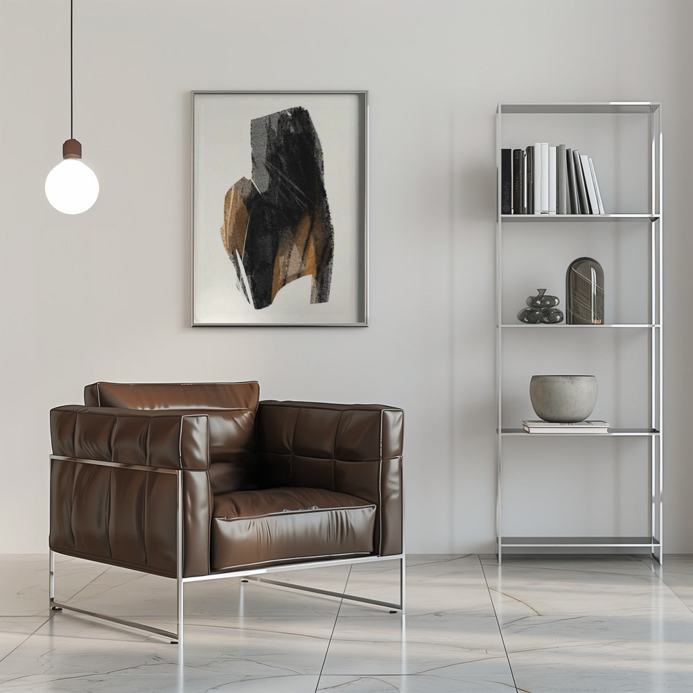 Wall art Black Figure On Neutral Background 4