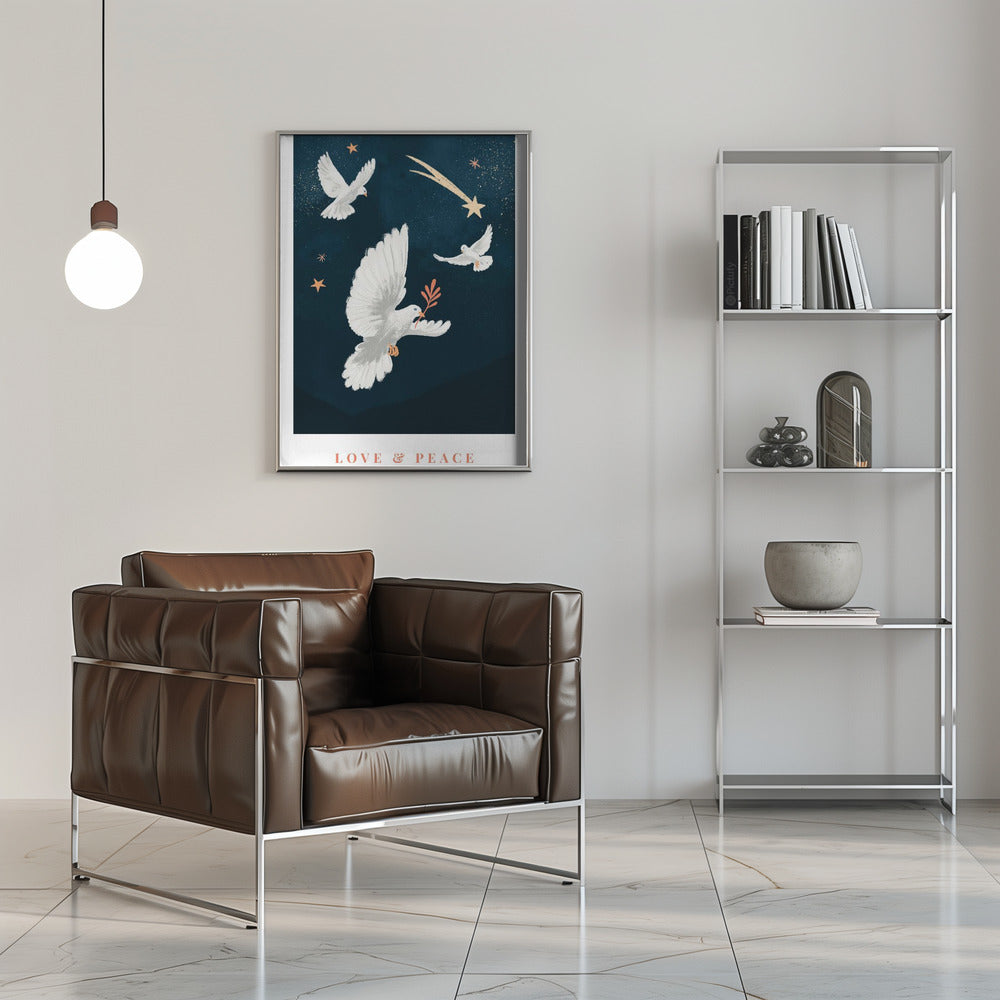 Wall art Love & Peace Canvas Print