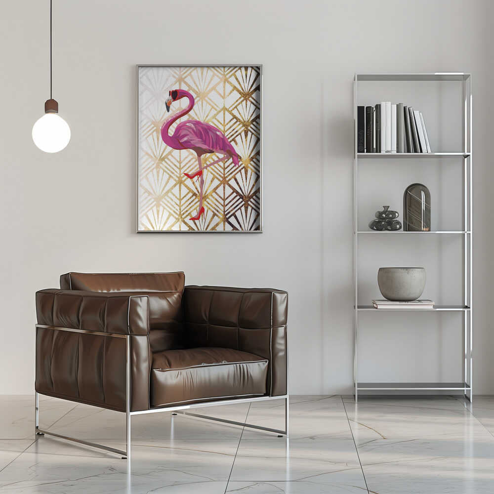 Wall art Flamingo Art Deco