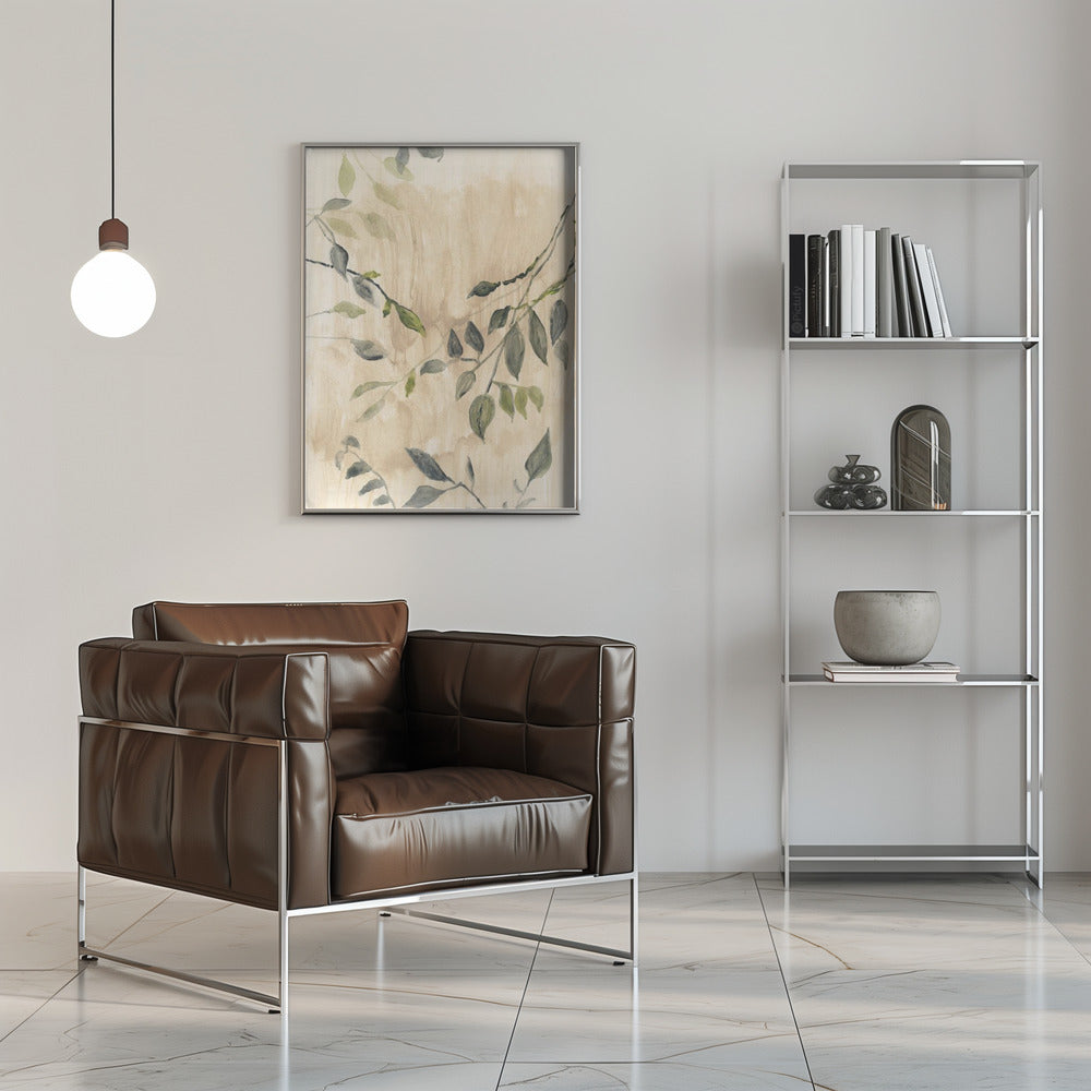 Wall art Colour Washed Leaves No1