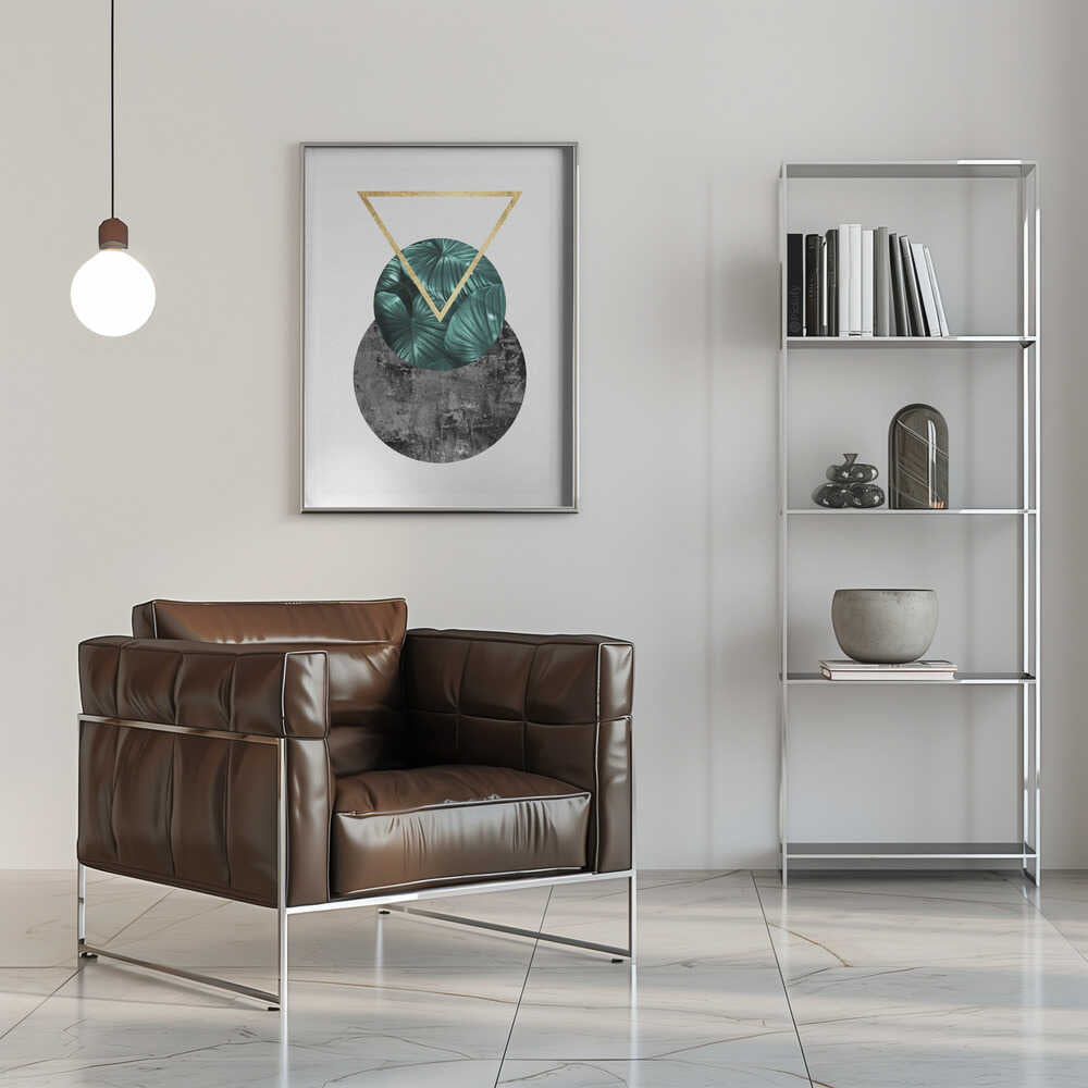 Wall art Botanical and geometric Shape