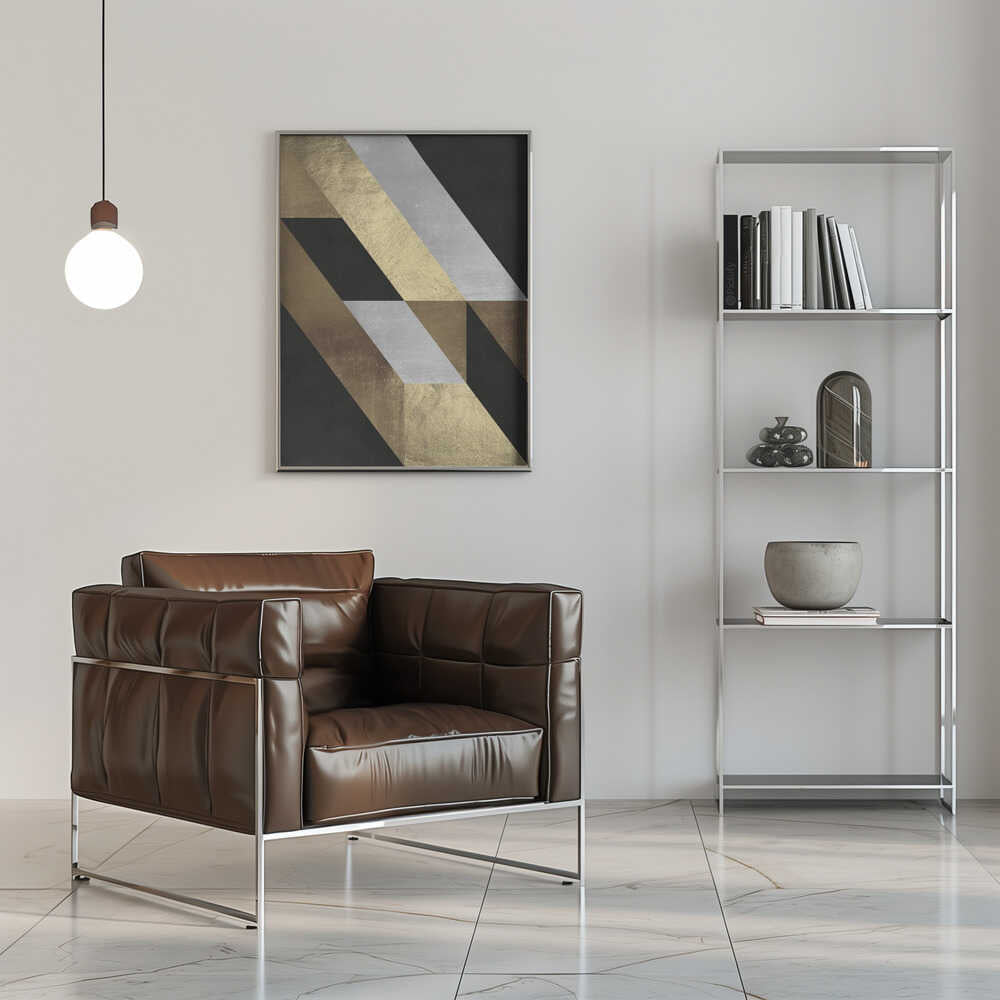 Wall art Geometric Gold Flow