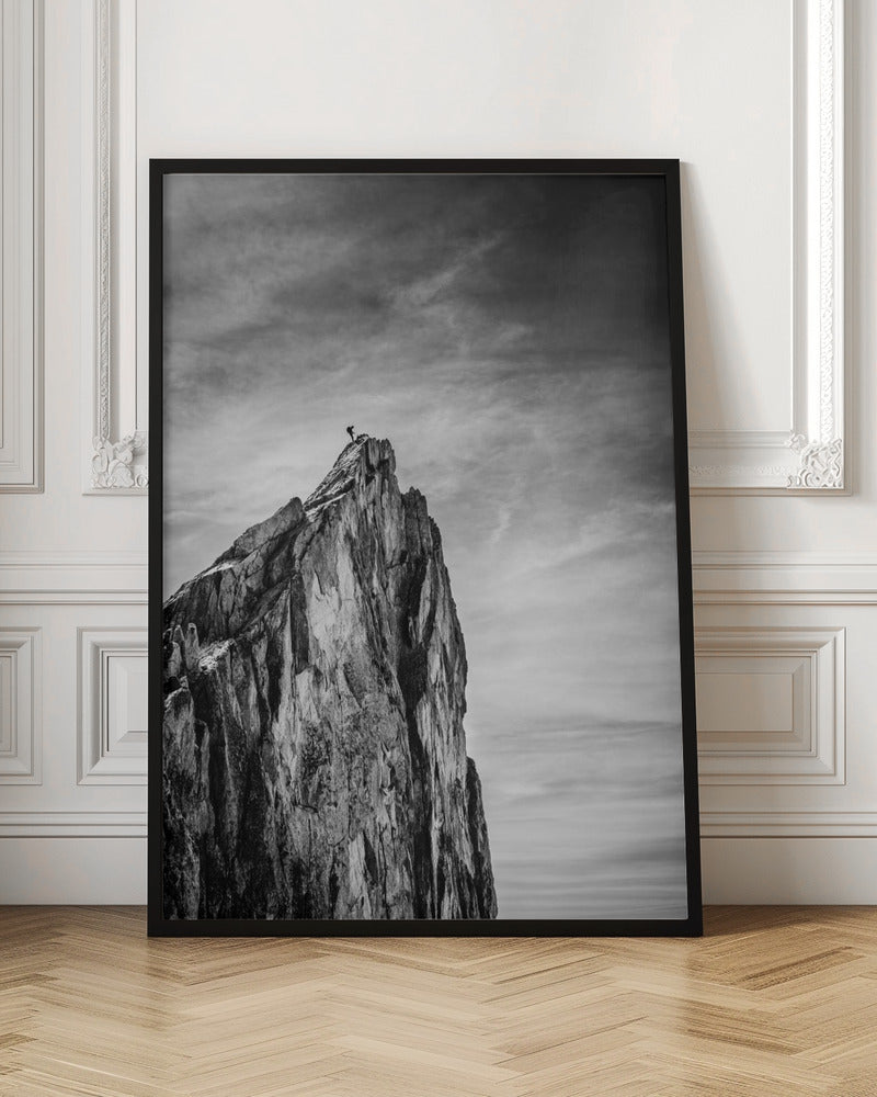 Balancing between Earth and Sky Wall Artwork In Black Floating Frame