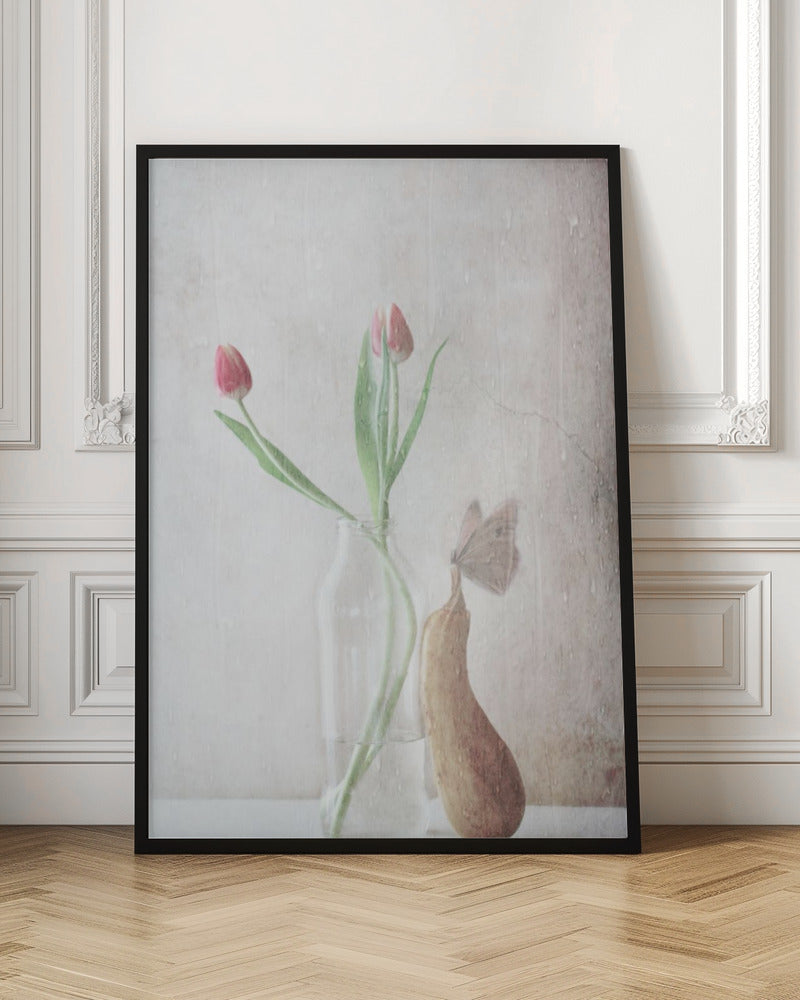 The pitter-patter of the rain Wall Artwork In Black Floating Frame