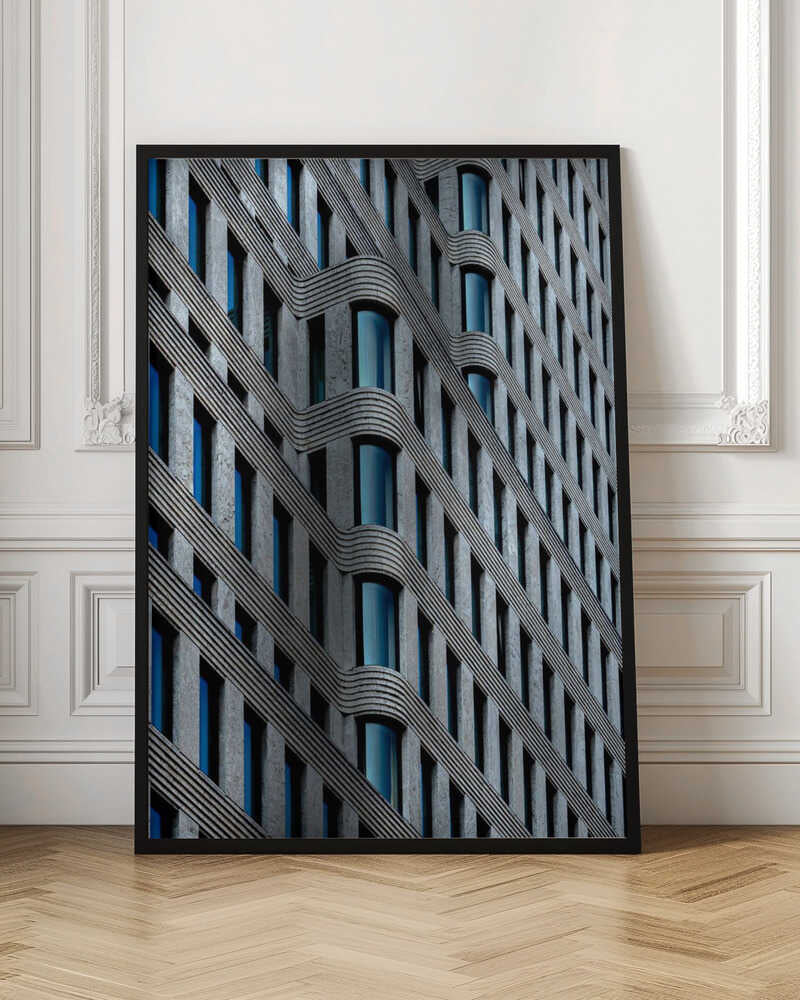 curvaceous facade – cityscape wall art, interior display view