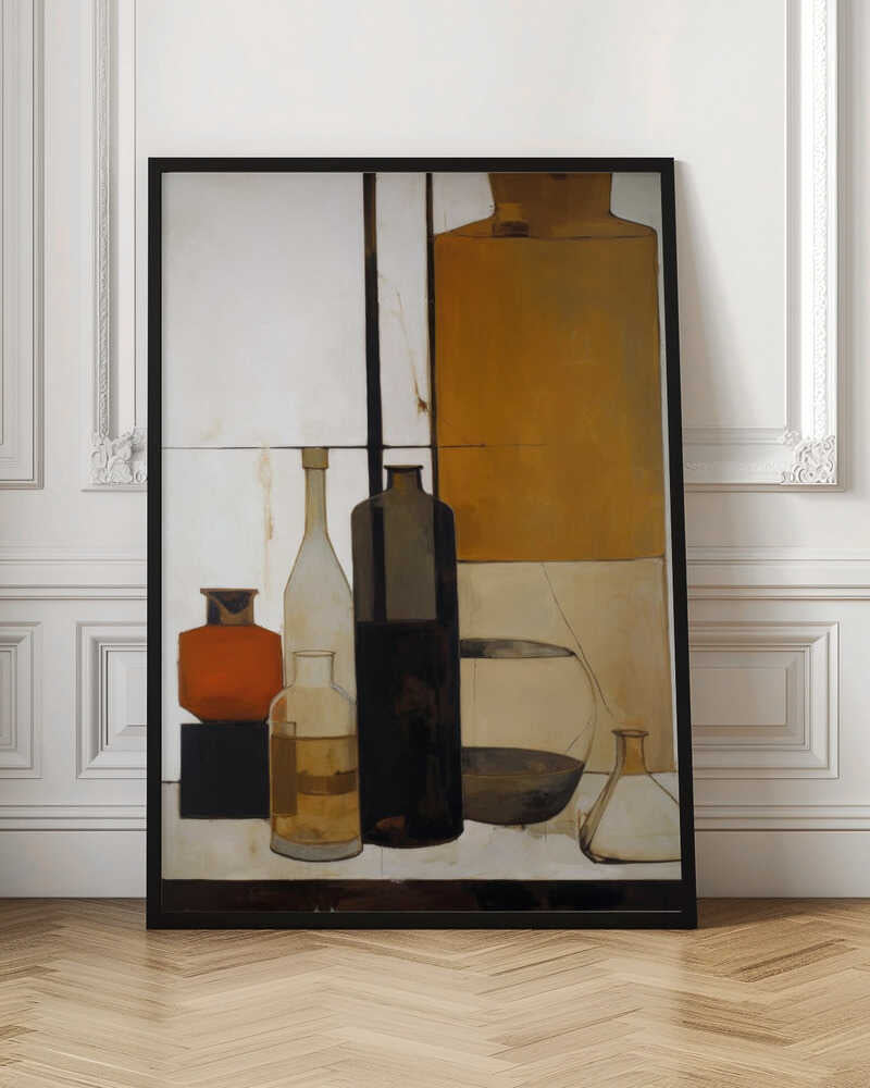 Shapes of Stillness – abstract wall art, interior display view