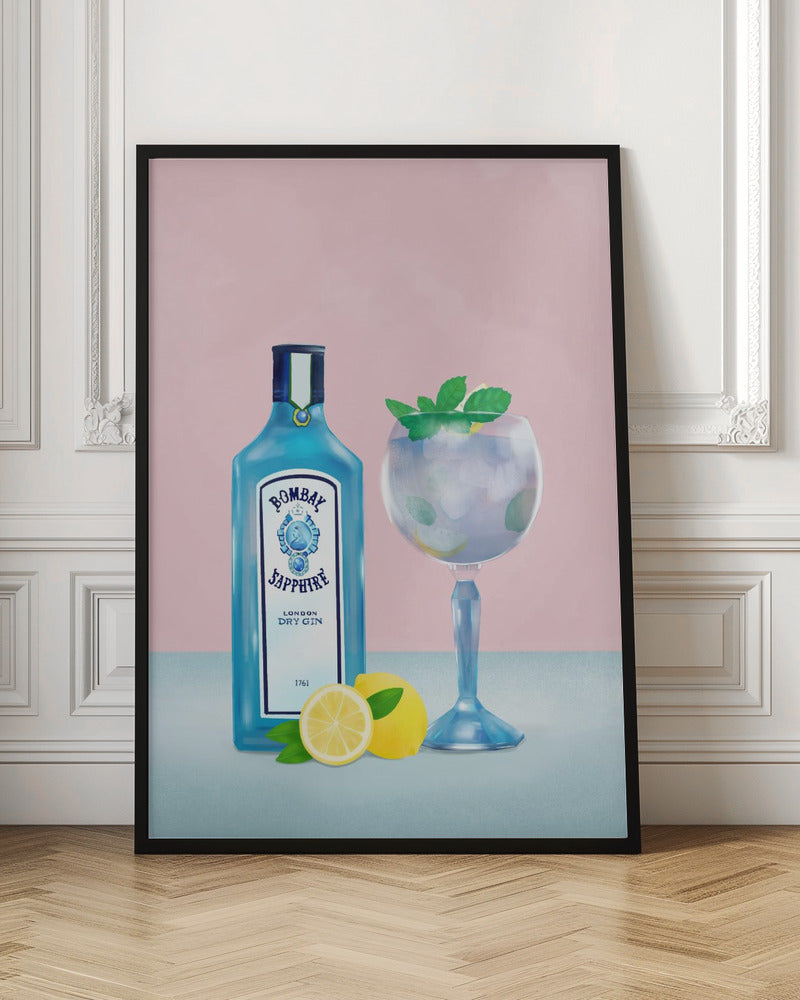 Gin Cocktail Wall Artwork Gallery Wrapped (Ready to Hang)